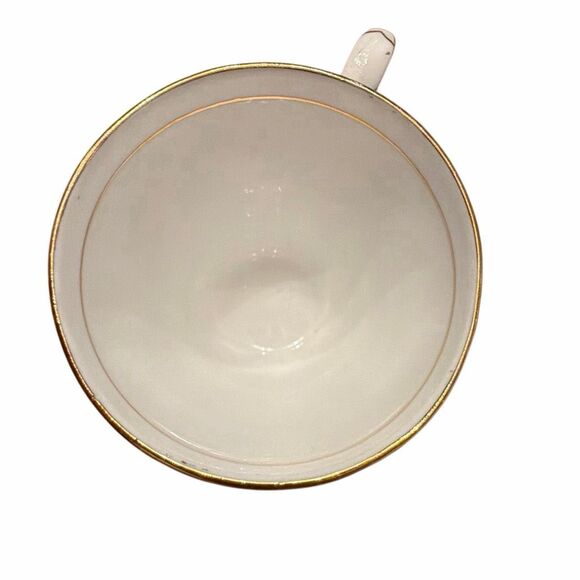 Royal Grafton-bone China-teacup, saucer porcelain Dark green gold floral design - Picture 8 of 8